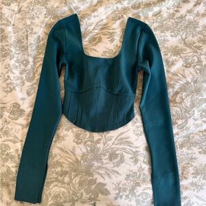 Abercrombie Green Long Sleeve Women's Top